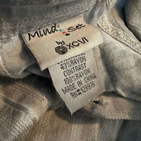 Mind Set by XCVI Womens Swing Tunic Blouse Size Small Oversized Hi Lo Hem - Picture 4 of 7